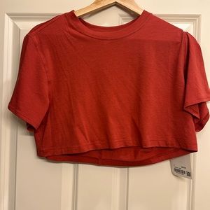 Lululemon SZ 4 - All Yours Crop Tee - Burnt Orange
